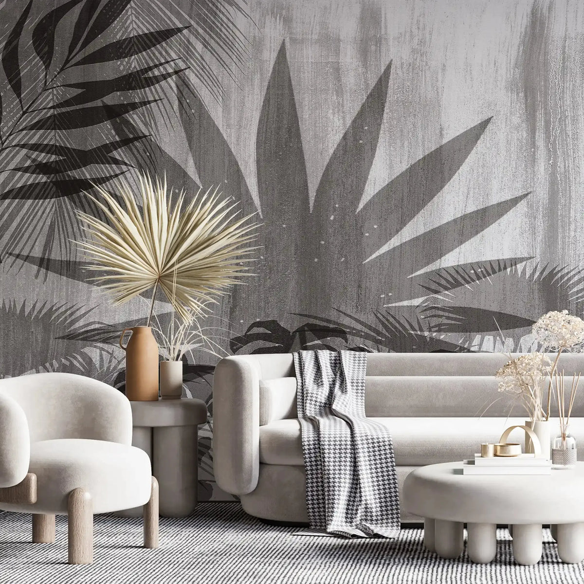 3077-E / Botanical Wall Mural: Peel and Stick Wallpaper with Wild Floral and Plant Motif - Artevella