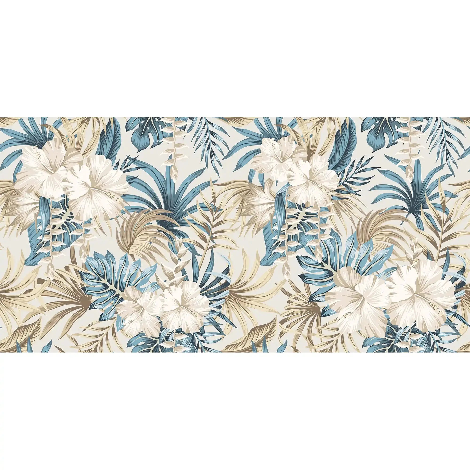 3099-B / Contemporary Floral Peel and Stick Wallpaper, Trendy Tropical Pattern, Adhesive Wall Paper, Easy Installation for Kitchen, Bedroom, Bathroom - Artevella