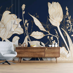 3113-B / Wild Floral Abstract Wallpaper: Peel and Stick Design for Modern Wall Decor in Any Room - Artevella