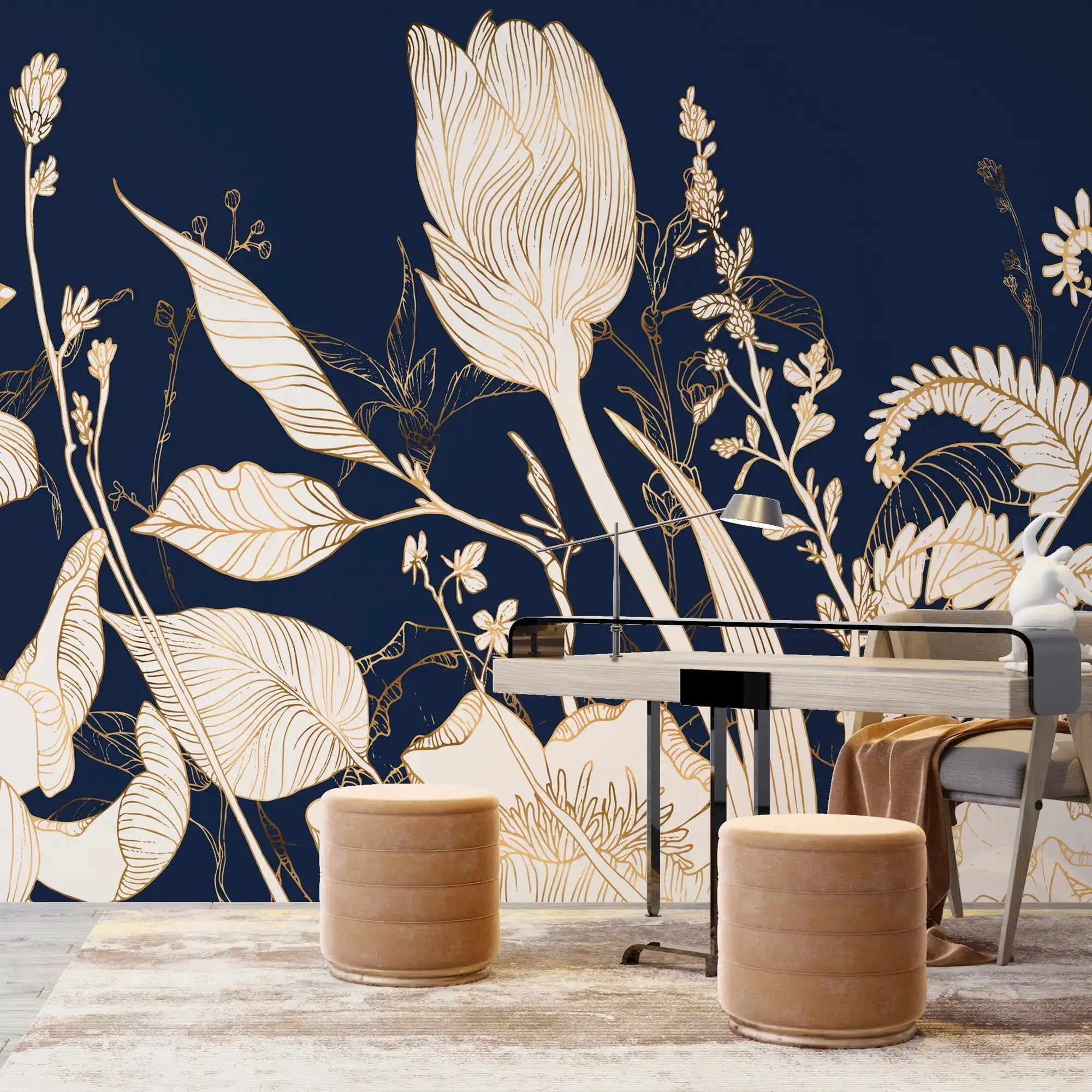 3113-B / Wild Floral Abstract Wallpaper: Peel and Stick Design for Modern Wall Decor in Any Room - Artevella