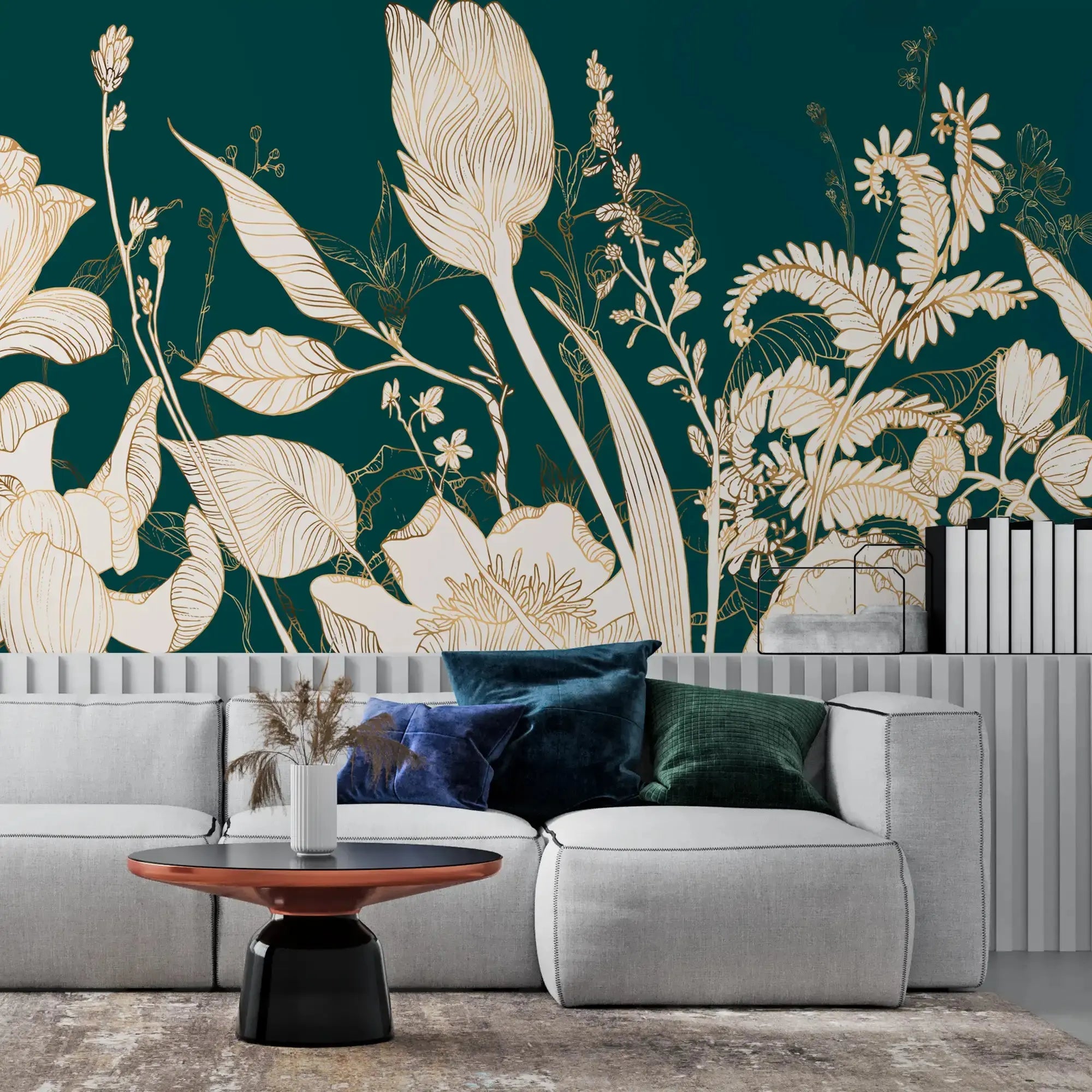 3113-D / Wild Floral Abstract Wallpaper: Peel and Stick Design for Modern Wall Decor in Any Room - Artevella