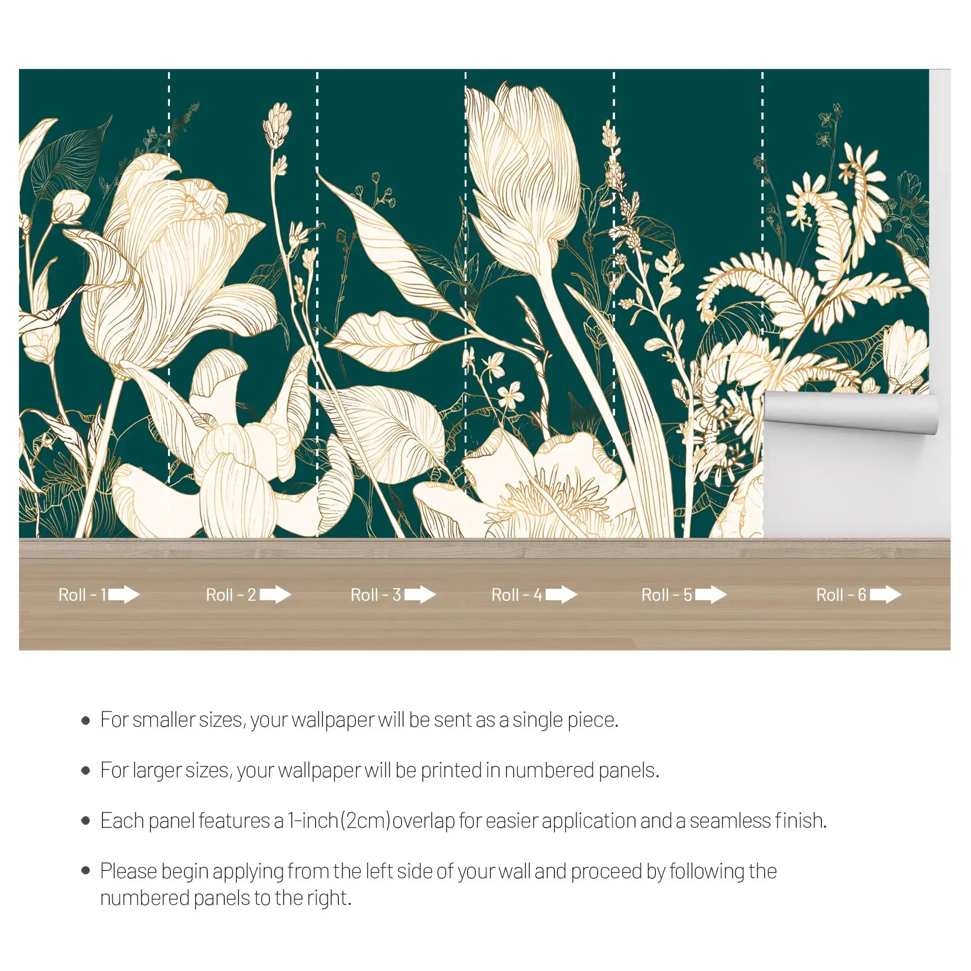 3113-D / Wild Floral Abstract Wallpaper: Peel and Stick Design for Modern Wall Decor in Any Room - Artevella