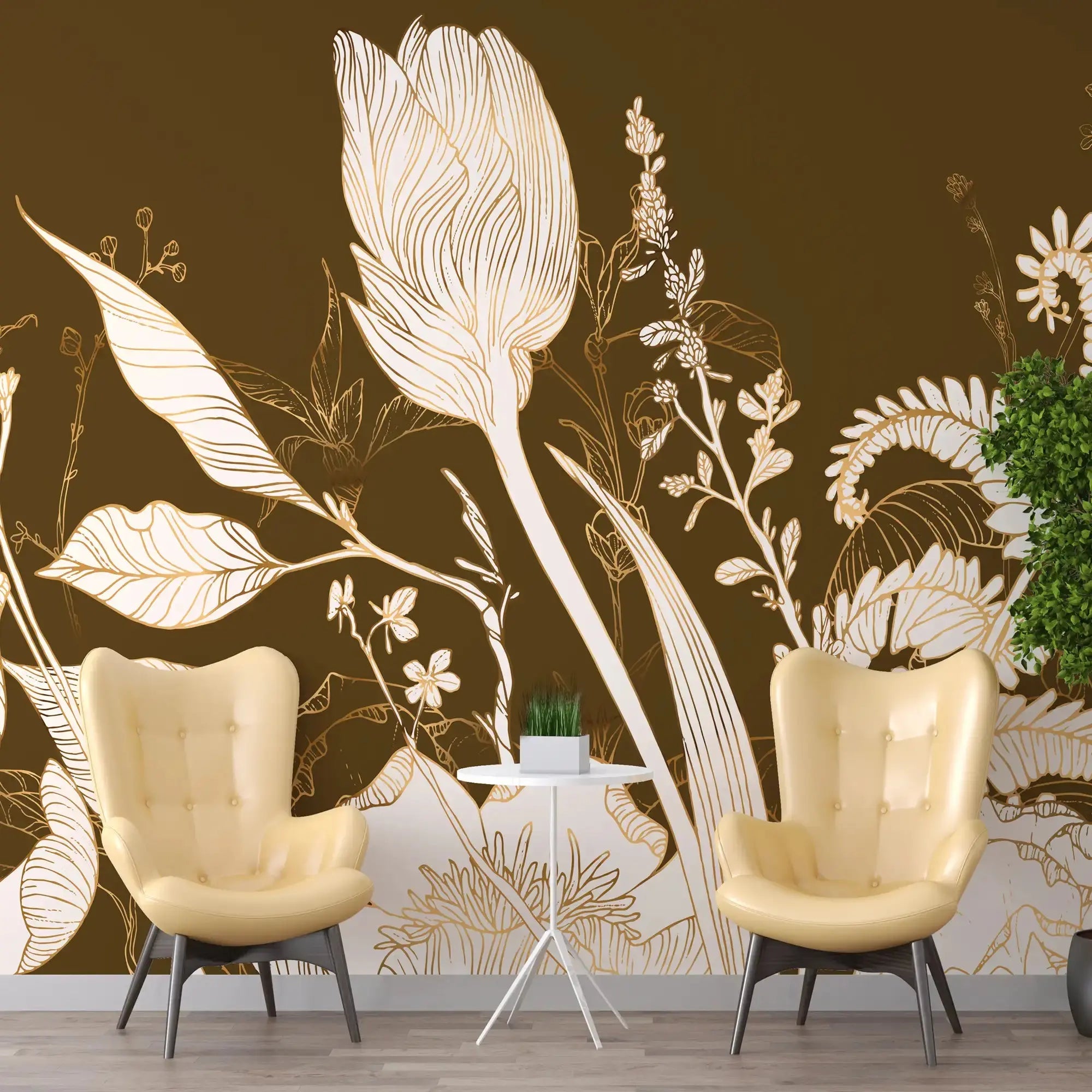 3113-F / Wild Floral Abstract Wallpaper: Peel and Stick Design for Modern Wall Decor in Any Room - Artevella