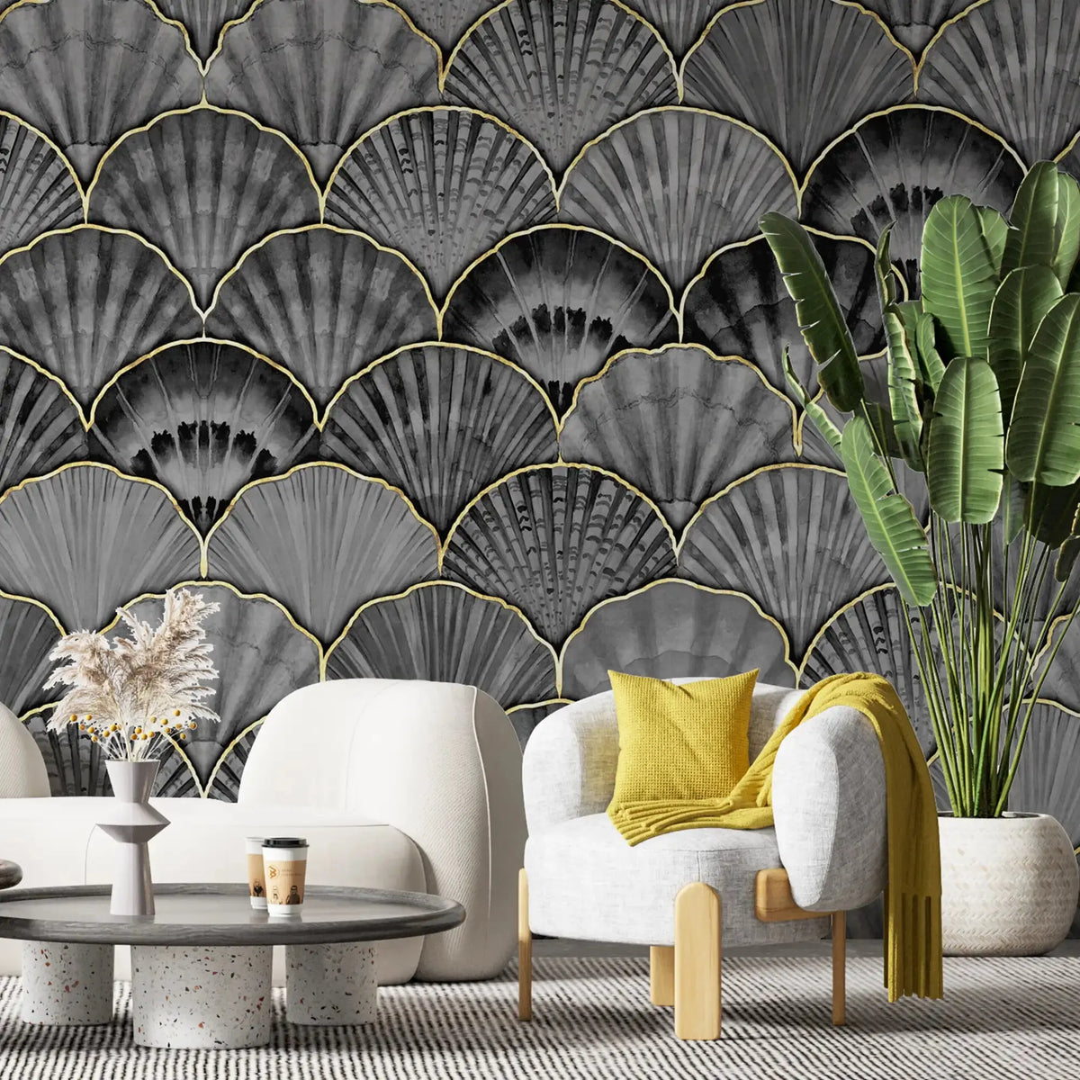 3114-A / Wild Floral Abstract Wallpaper: Peel and Stick Design for Modern Wall Decor in Any Room - Artevella