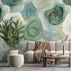 3116-F / Romantic Rose Patterned Wallpaper: Peelable and Stickable, Perfect for Contemporary Colorful Wall Decor - Artevella