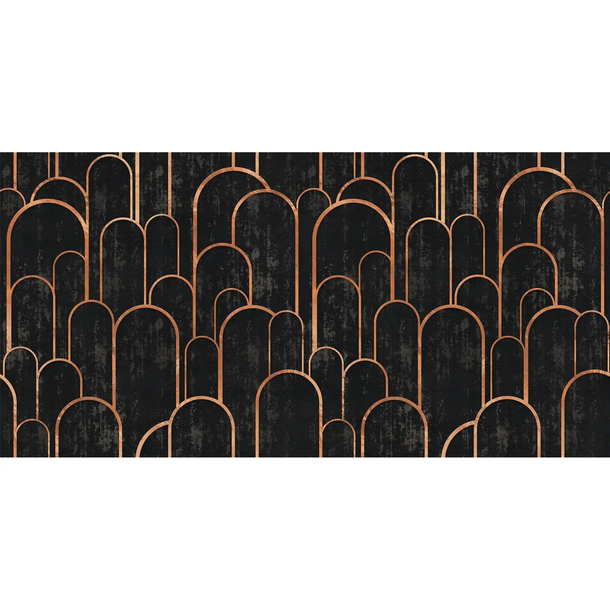 3117-D / Art Deco Peel and Stick Wallpaper: Abstract Geometric Design Black for Architectural Aesthetic - Artevella