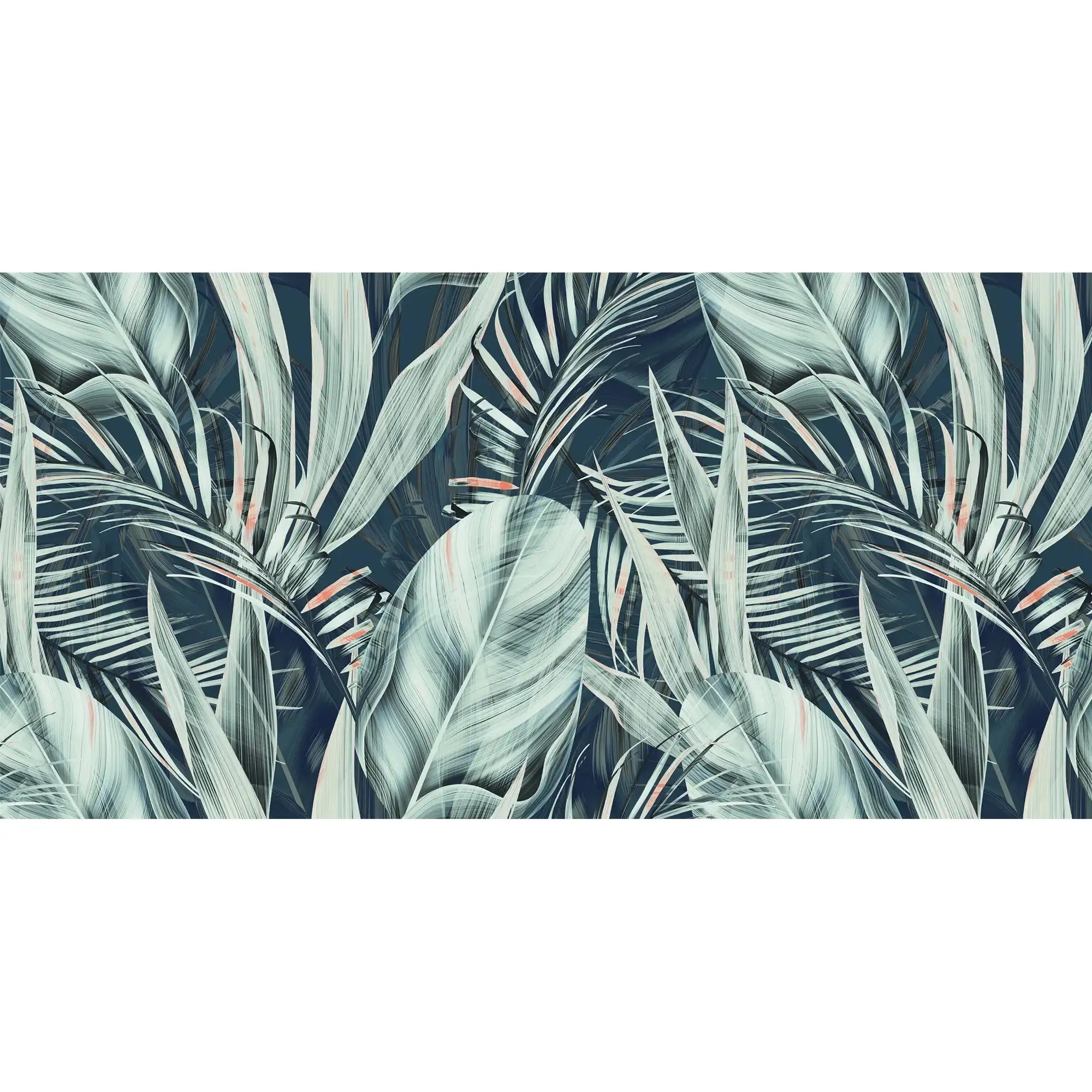 3119-D / Peel and Stick Wallpaper with Exotic Palm Leaves, Palm Leaves Pattern Peel and Stick Wallpaper: Tropical, Botanical Wallpaper - Artevella