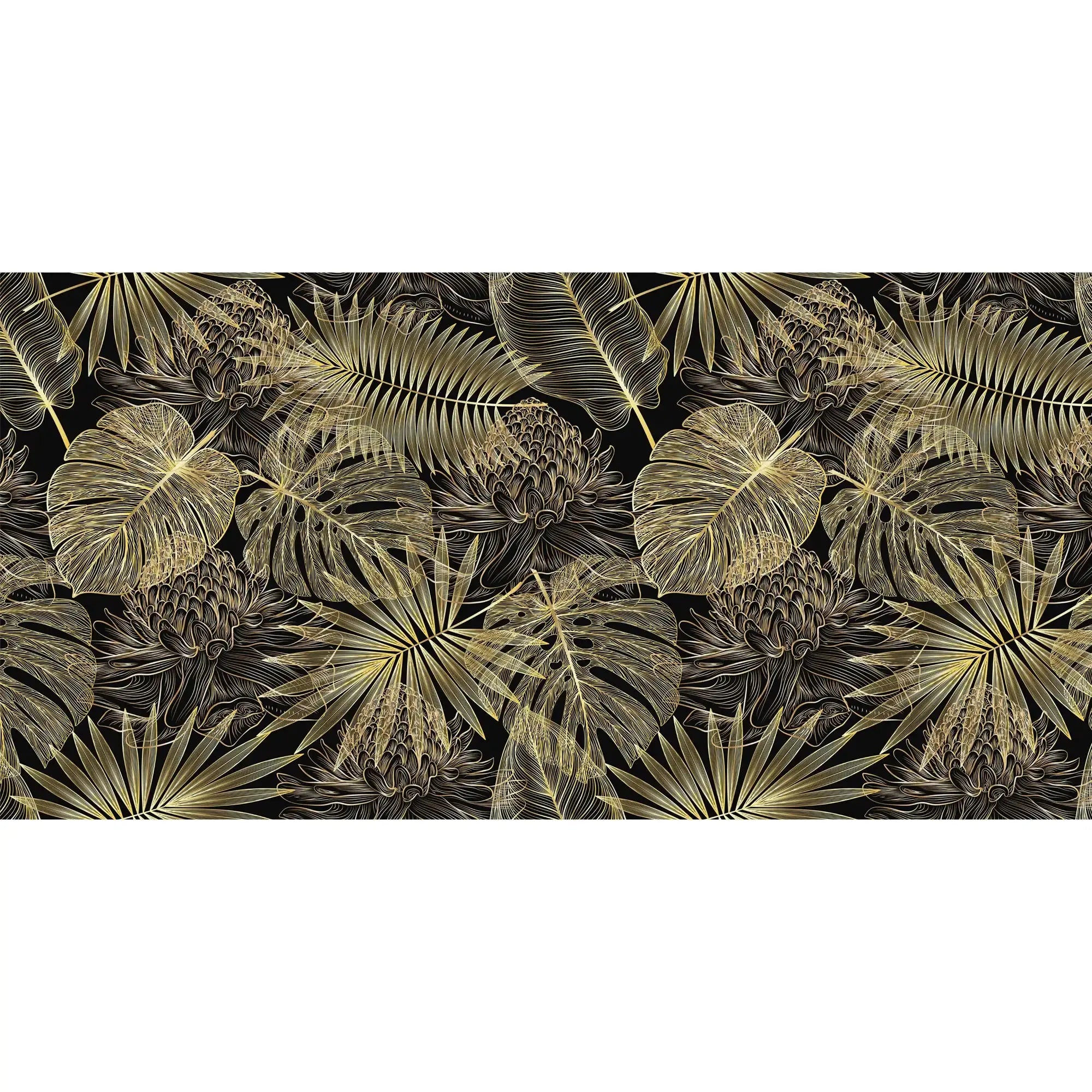 3122-A / Tropical Leaf Pattern Peel and Stick Wallpaper - Modern Plant Design for Home Decor - Perfect for Bedroom, Kitchen, and Bathroom Walls - Artevella