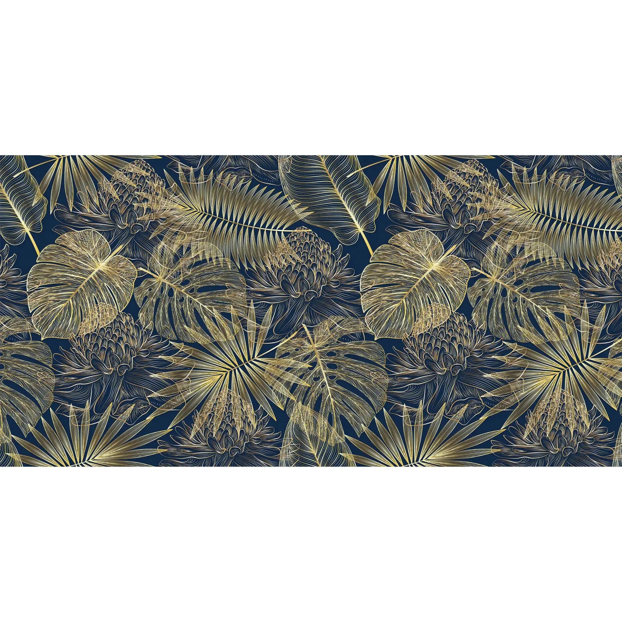 3122-B / Tropical Leaf Pattern Peel and Stick Wallpaper - Modern Plant Design for Home Decor - Perfect for Bedroom, Kitchen, and Bathroom Walls - Artevella