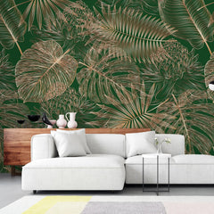 3122-D / Tropical Leaf Pattern Peel and Stick Wallpaper - Modern Plant Design for Home Decor - Perfect for Bedroom, Kitchen, and Bathroom Walls - Artevella