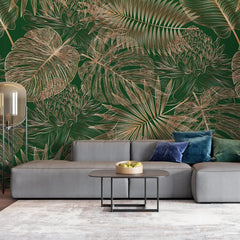 3122-D / Tropical Leaf Pattern Peel and Stick Wallpaper - Modern Plant Design for Home Decor - Perfect for Bedroom, Kitchen, and Bathroom Walls - Artevella