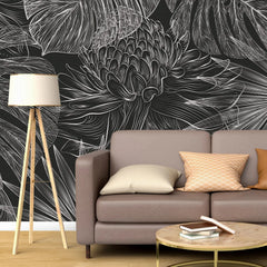 3122-F / Tropical Leaf Pattern Peel and Stick Wallpaper - Modern Plant Design for Home Decor - Perfect for Bedroom, Kitchen, and Bathroom Walls - Artevella