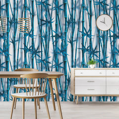 3127-C / Boho Bamboo Forest Wallpaper: Peel and Stick, Temporary Wall Murals for Nature Lovers - Artevella