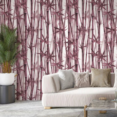 3127-D / Boho Bamboo Forest Wallpaper: Peel and Stick, Temporary Wall Murals for Nature Lovers - Artevella