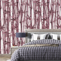 3127-D / Boho Bamboo Forest Wallpaper: Peel and Stick, Temporary Wall Murals for Nature Lovers - Artevella