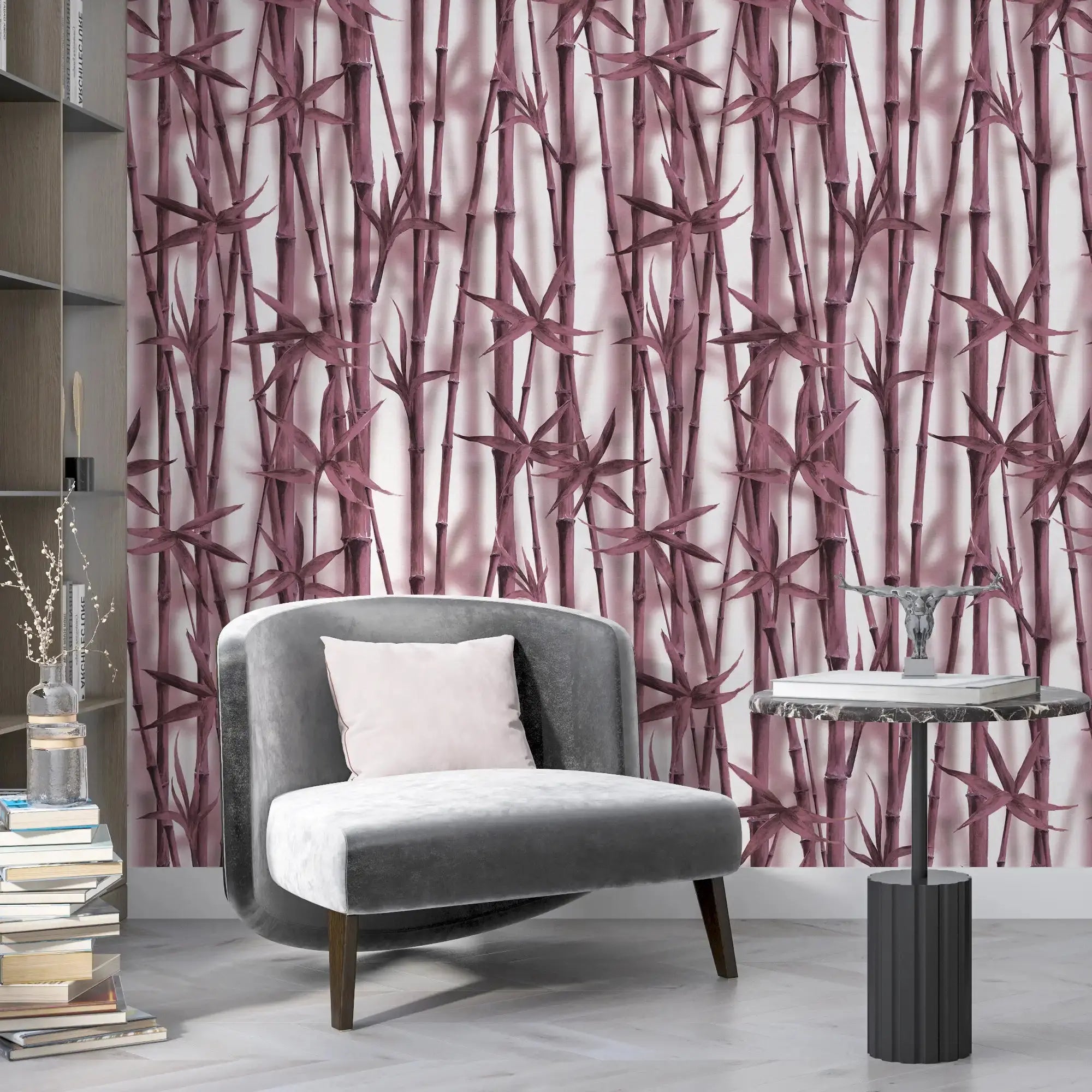 3127-D / Boho Bamboo Forest Wallpaper: Peel and Stick, Temporary Wall Murals for Nature Lovers - Artevella