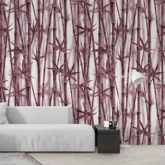 3127-D / Boho Bamboo Forest Wallpaper: Peel and Stick, Temporary Wall Murals for Nature Lovers - Artevella