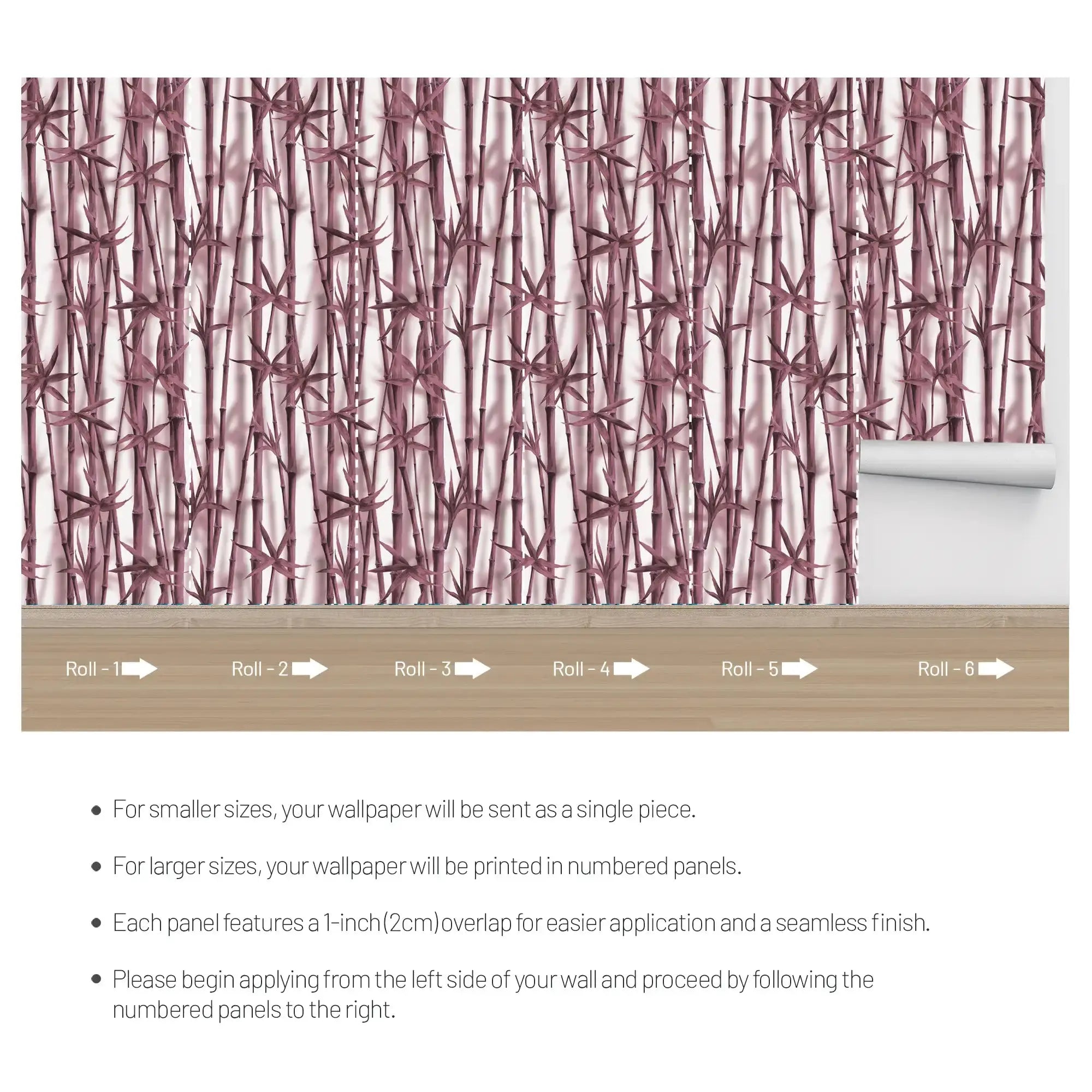 3127-D / Boho Bamboo Forest Wallpaper: Peel and Stick, Temporary Wall Murals for Nature Lovers - Artevella