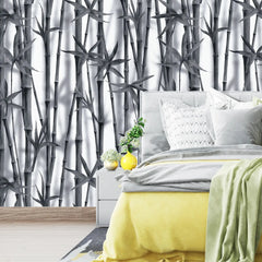 3127-F / Boho Bamboo Forest Wallpaper: Peel and Stick, Temporary Wall Murals for Nature Lovers - Artevella