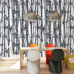 3127-F / Boho Bamboo Forest Wallpaper: Peel and Stick, Temporary Wall Murals for Nature Lovers - Artevella