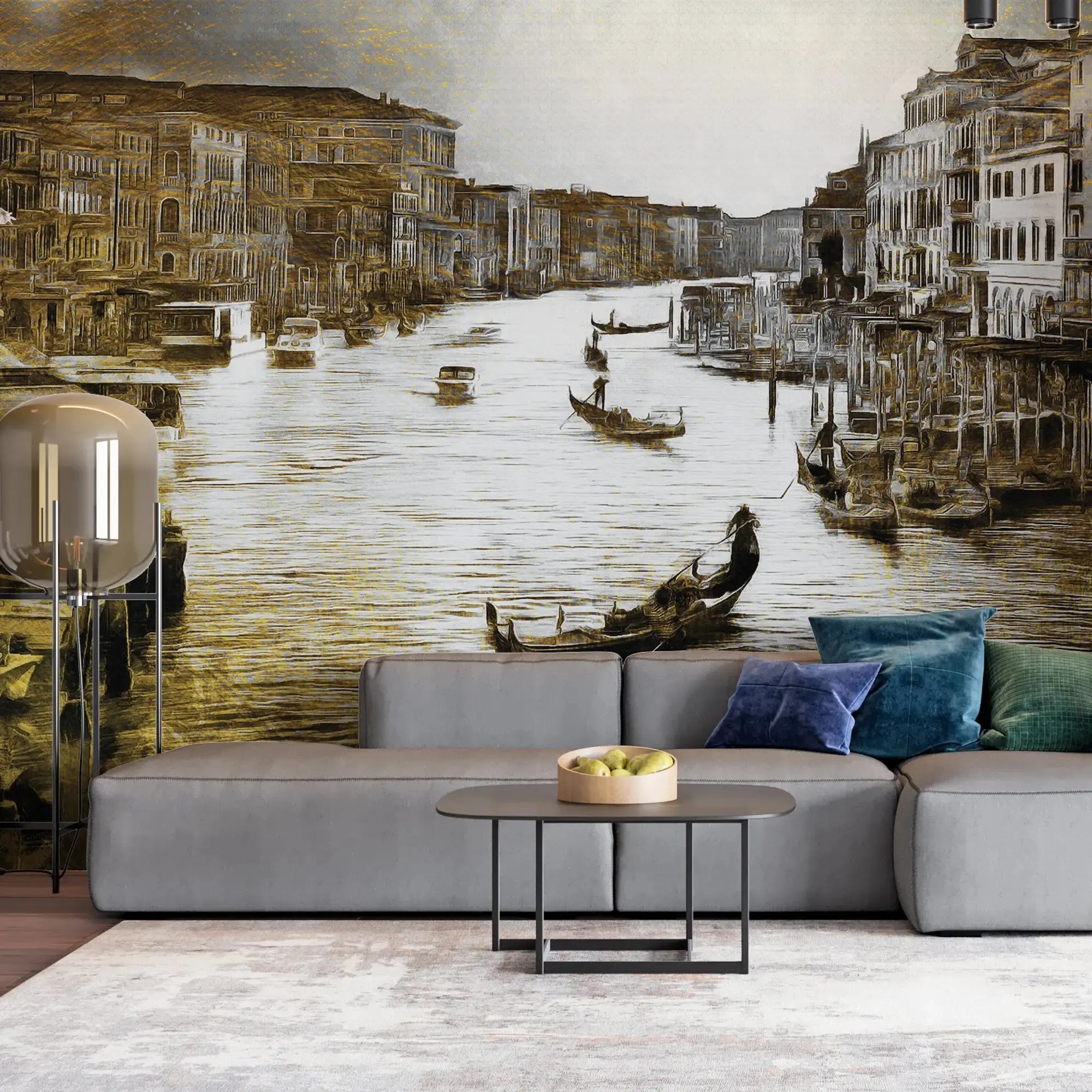 3128-B / Captivating Venice Scene Wallpaper: Peel & Stick Design for a Sophisticated Accent Wall" - Artevella