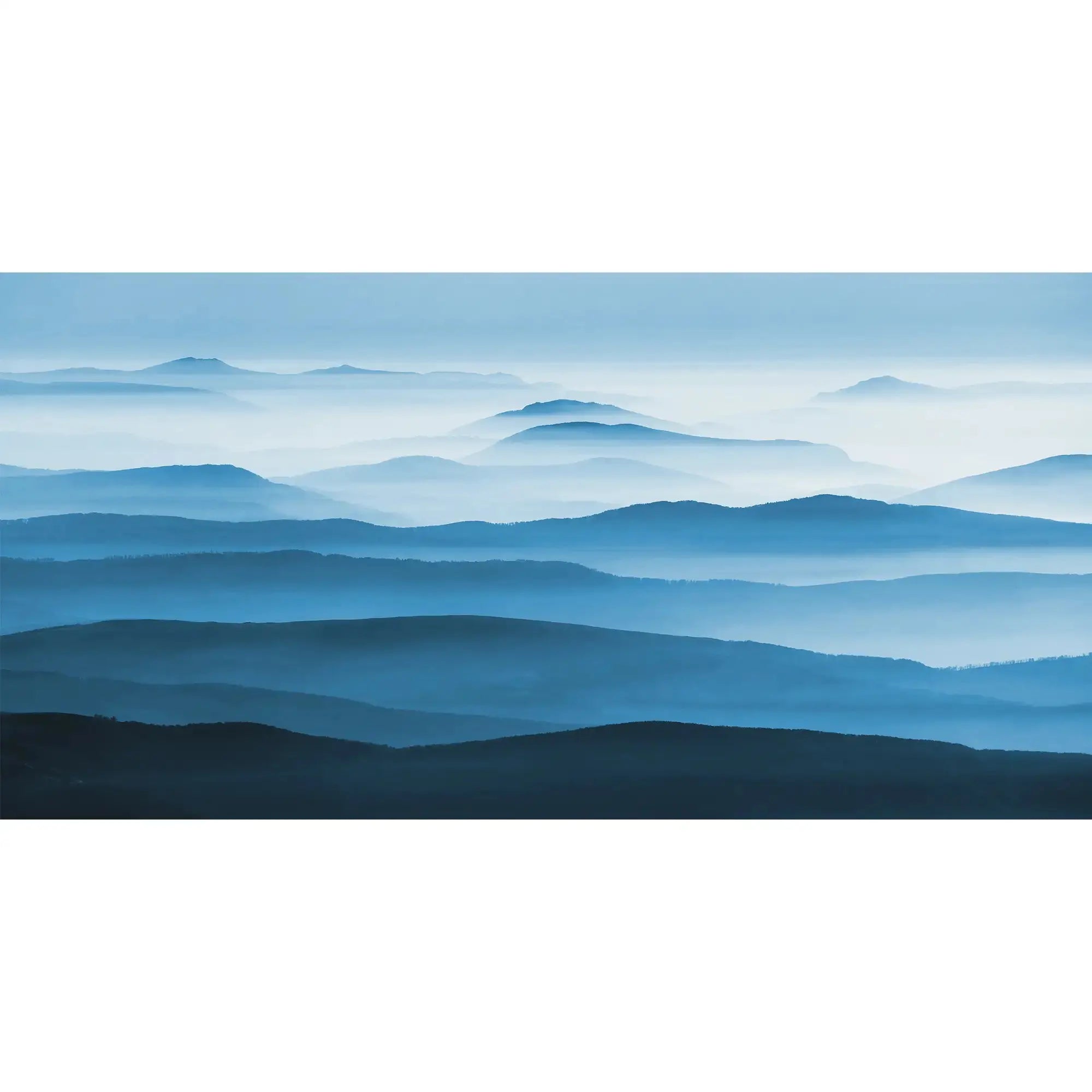 3131-A / Captivating Foggy Mountain Range Wallpaper, Mountain Landscape Peel and Stick Wallpaper - Artevella