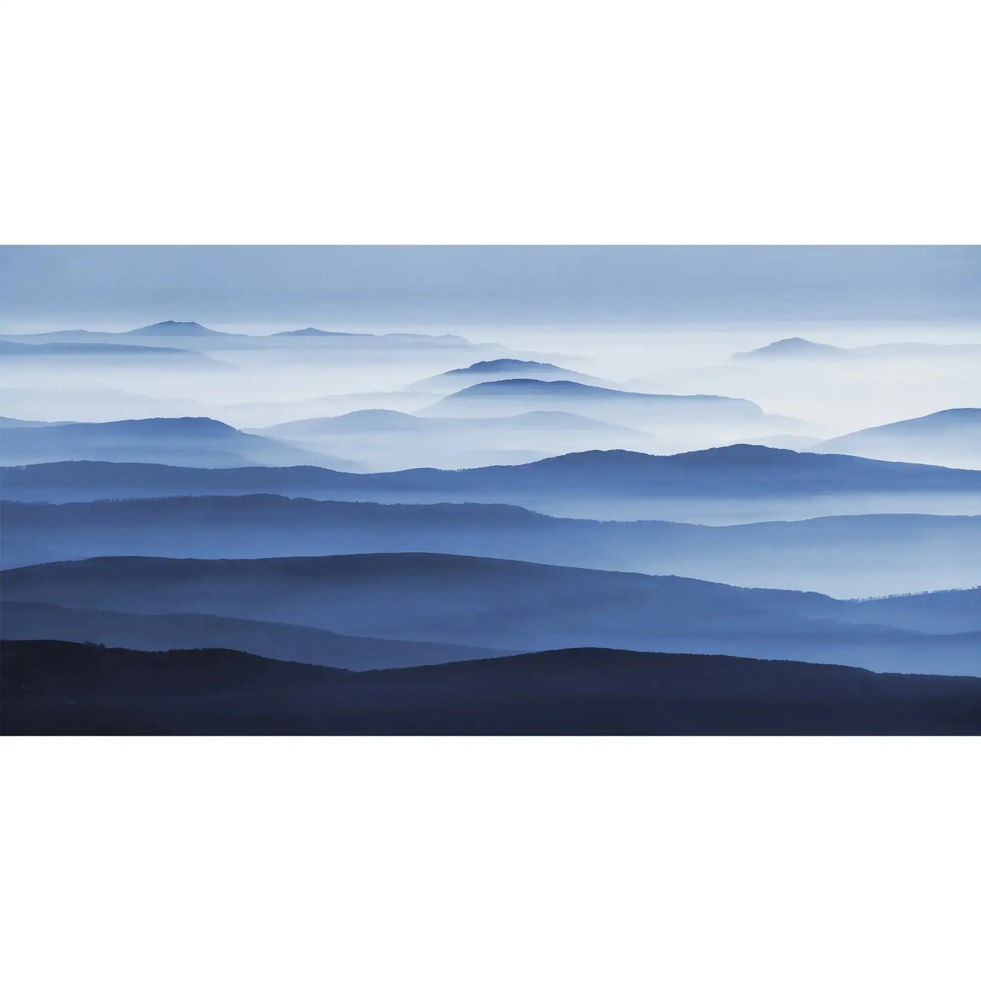 3131-B / Captivating Foggy Mountain Range Wallpaper, Mountain Landscape Peel and Stick Wallpaper - Artevella