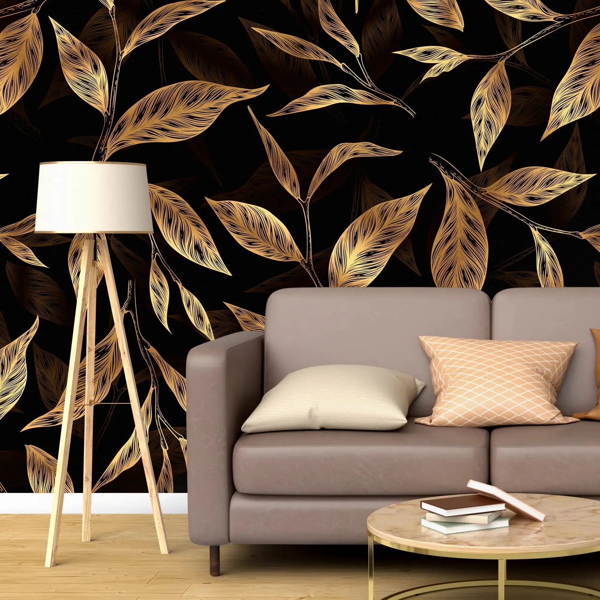 3135-A / Botanical Wallpaper - Autumn Leaves Design, Adhesive, Peel and Stick for DIY Decor - Artevella