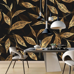 3135-A / Botanical Wallpaper - Autumn Leaves Design, Adhesive, Peel and Stick for DIY Decor - Artevella