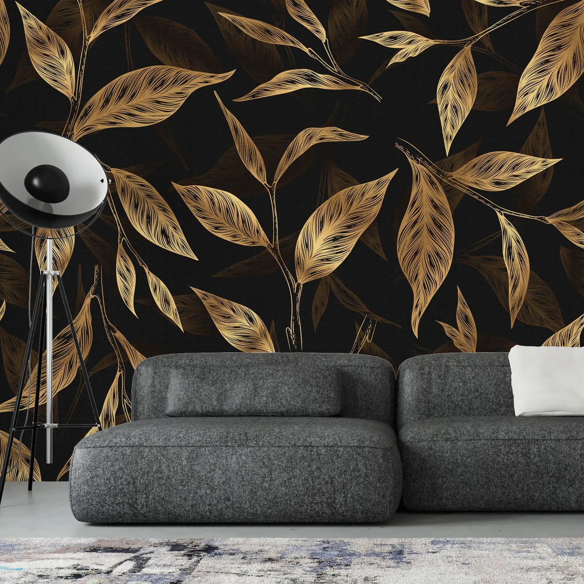 3135-A / Botanical Wallpaper - Autumn Leaves Design, Adhesive, Peel and Stick for DIY Decor - Artevella