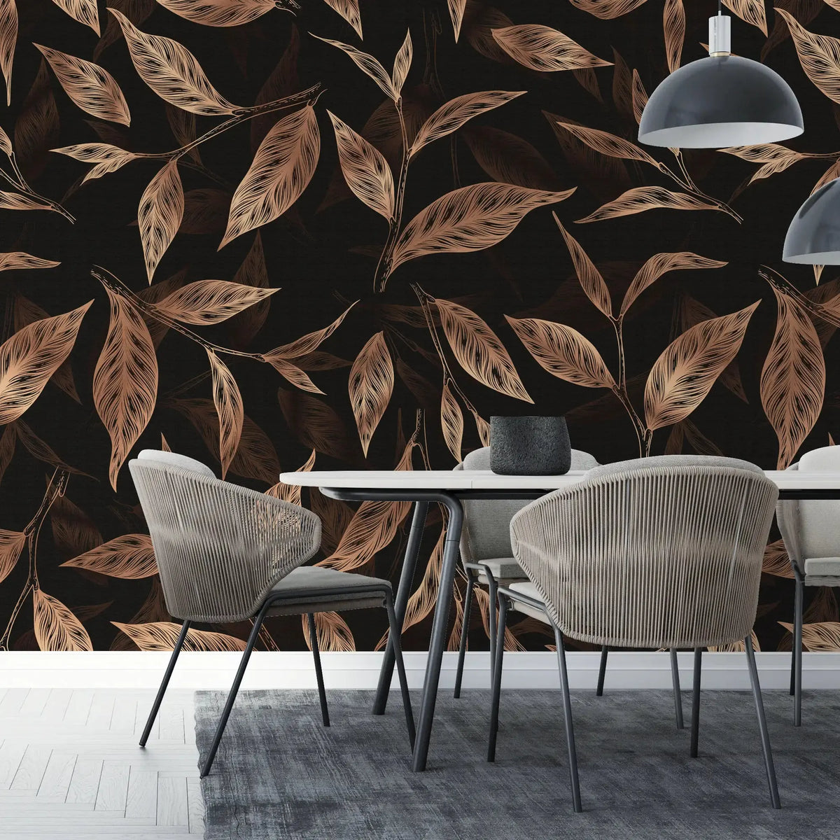 3135-B / Botanical Wallpaper - Autumn Leaves Design, Adhesive, Peel and Stick for DIY Decor - Artevella