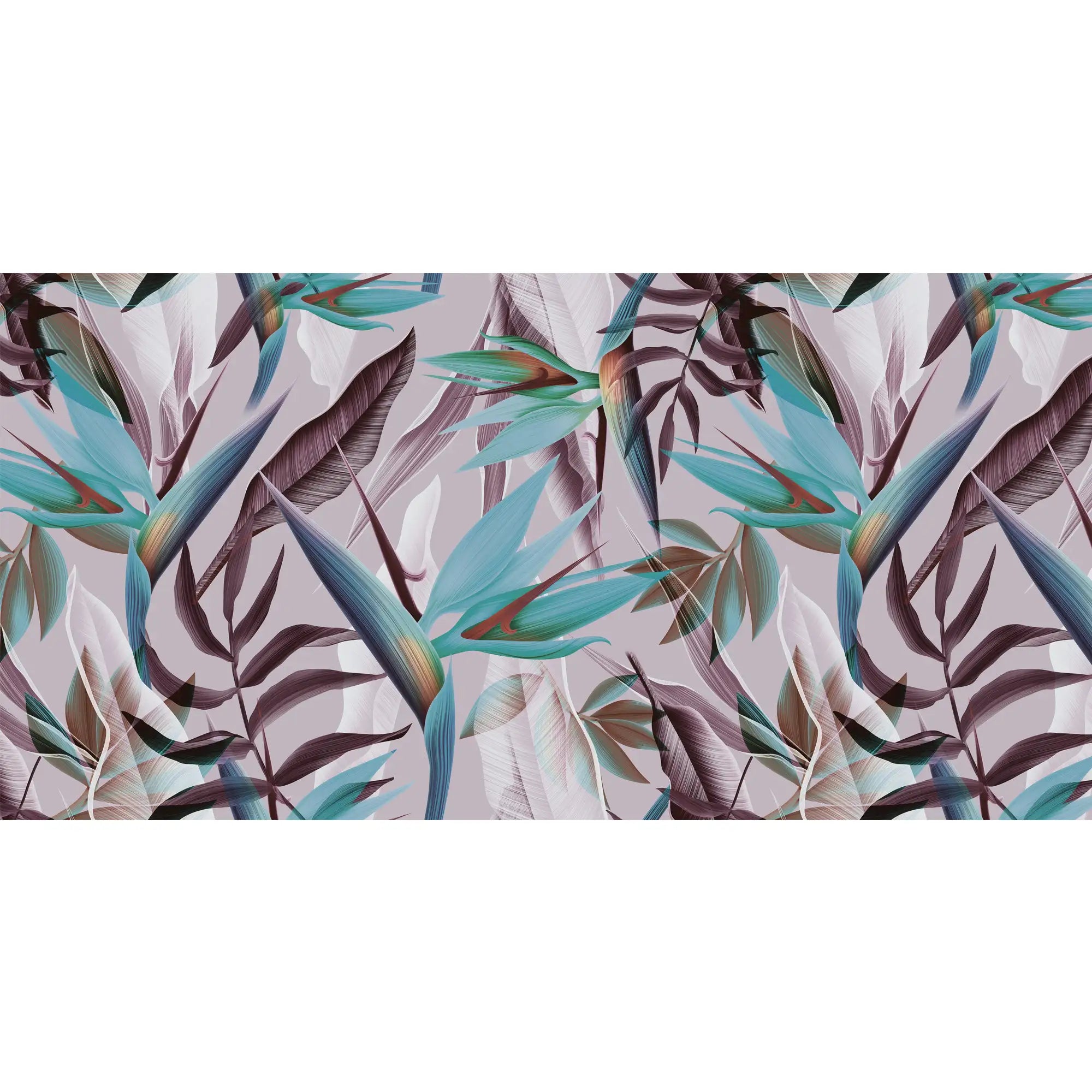 3137-C / Floral Boho Wallpaper, Bird of Paradise Pattern - Removable Wallpaper Peel and Stick Wall Mural - Artevella