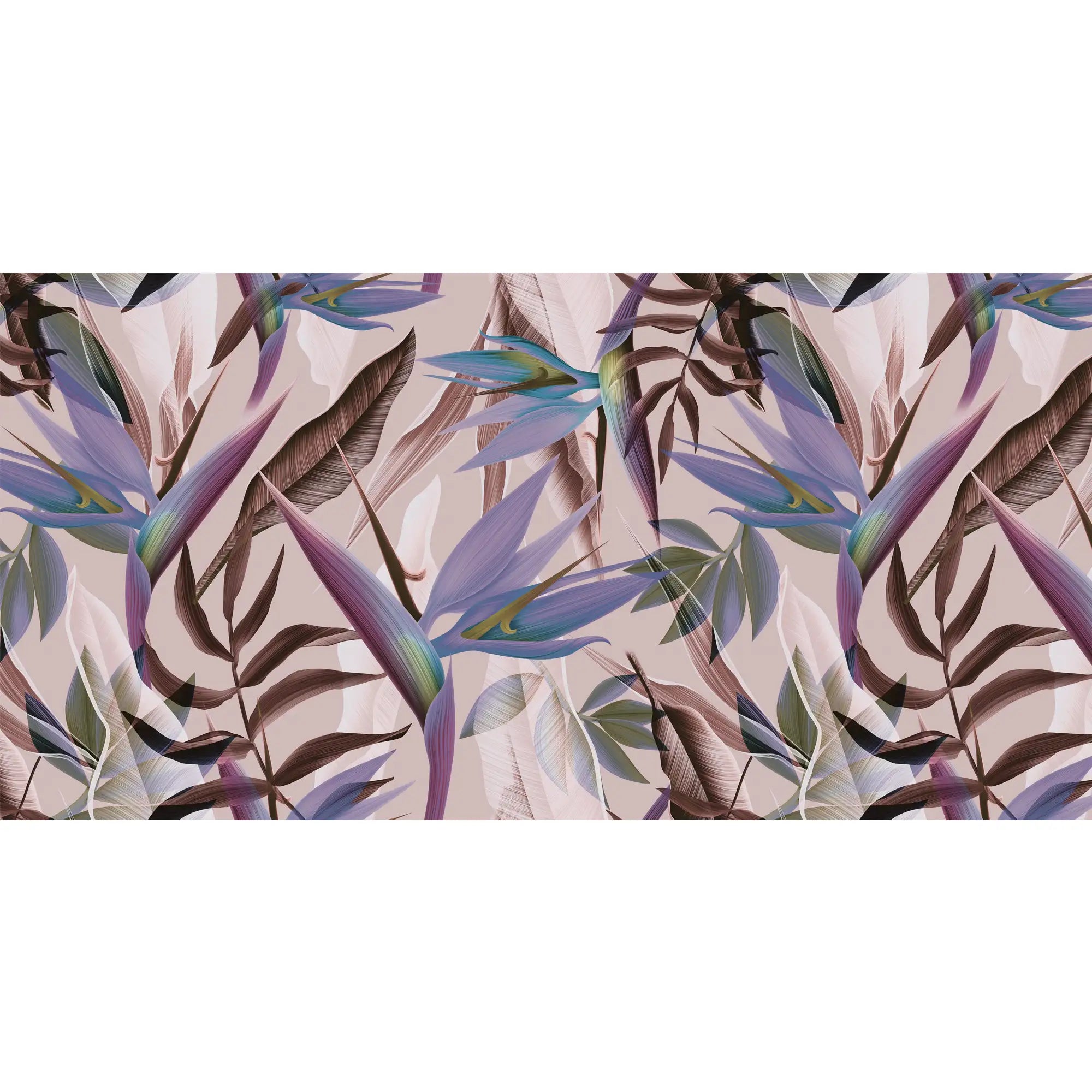 3137-D / Floral Boho Wallpaper, Bird of Paradise Pattern - Removable Wallpaper Peel and Stick Wall Mural - Artevella