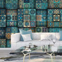 3138-A / Self-Adhesive Geometric Wallpaper - Modern Mosaic Tile Pattern - Easy Install Peel and Stick Wall Art - Artevella