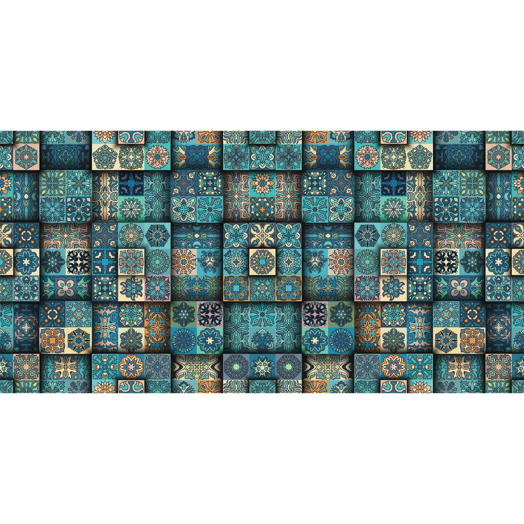 3138-A / Self-Adhesive Geometric Wallpaper - Modern Mosaic Tile Pattern - Easy Install Peel and Stick Wall Art - Artevella