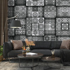 3138-F / Self-Adhesive Geometric Wallpaper - Modern Mosaic Tile Pattern - Easy Install Peel and Stick Wall Art - Artevella