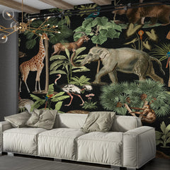 3139-A / Wildlife Inspired Self-Adhesive Wallpaper - Exotic Jungle Design - Modern Decor for Any Room - Artevella