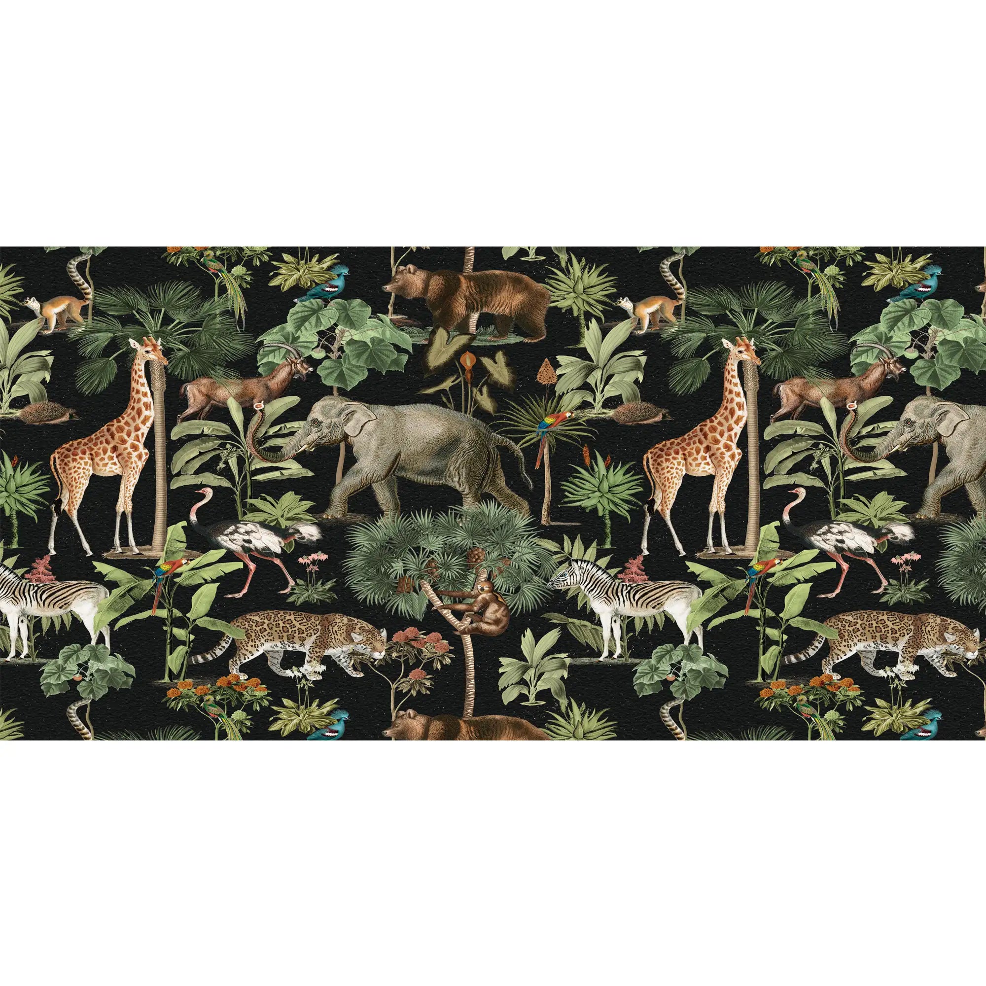 3139-A / Wildlife Inspired Self-Adhesive Wallpaper - Exotic Jungle Design - Modern Decor for Any Room - Artevella