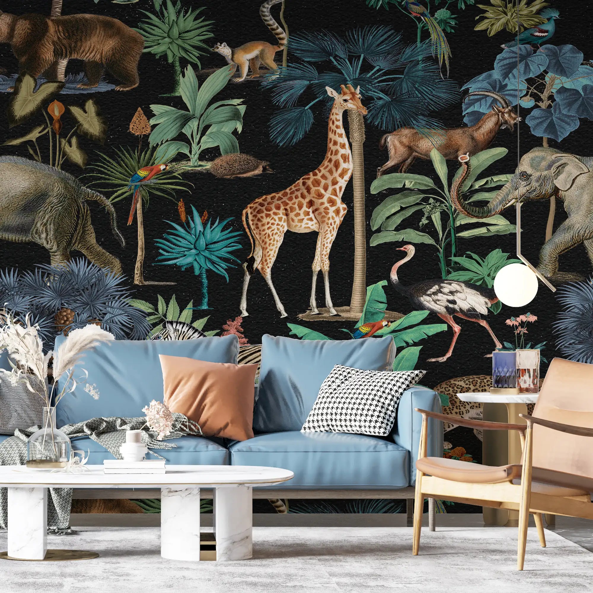 3139-B / Wildlife Inspired Self-Adhesive Wallpaper - Exotic Jungle Design - Modern Decor for Any Room - Artevella