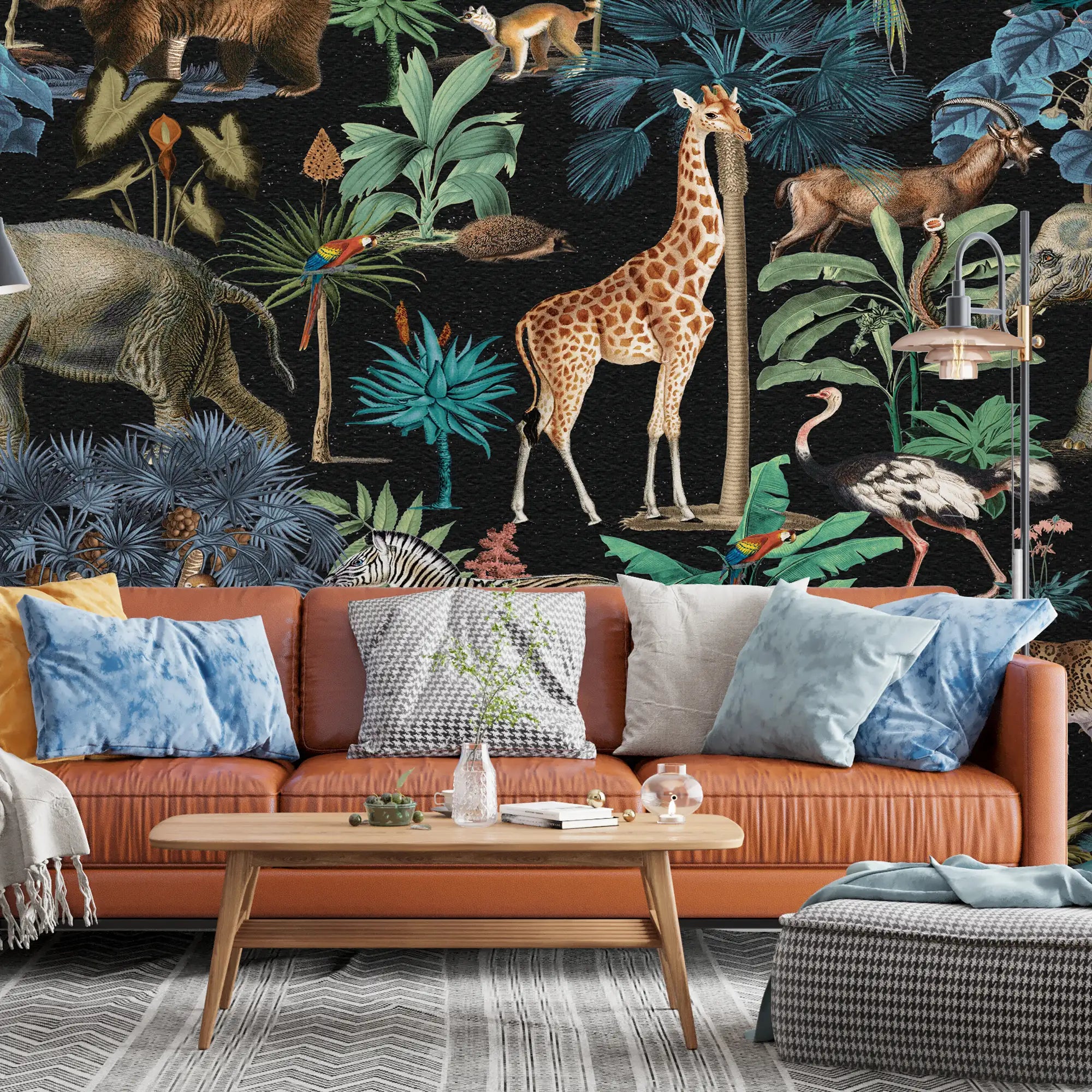 3139-B / Wildlife Inspired Self-Adhesive Wallpaper - Exotic Jungle Design - Modern Decor for Any Room - Artevella