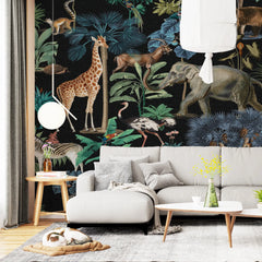 3139-B / Wildlife Inspired Self-Adhesive Wallpaper - Exotic Jungle Design - Modern Decor for Any Room - Artevella