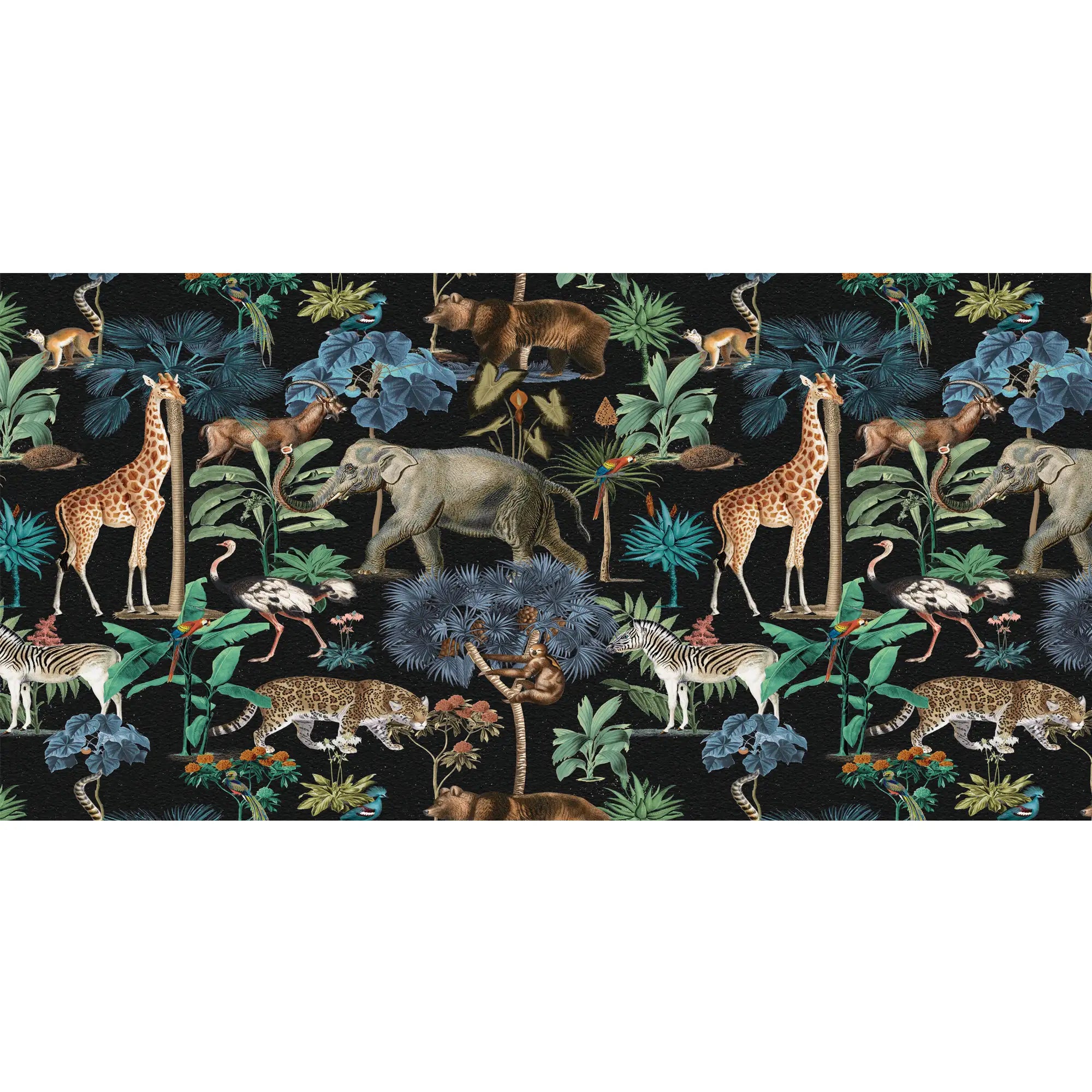 3139-B / Wildlife Inspired Self-Adhesive Wallpaper - Exotic Jungle Design - Modern Decor for Any Room - Artevella