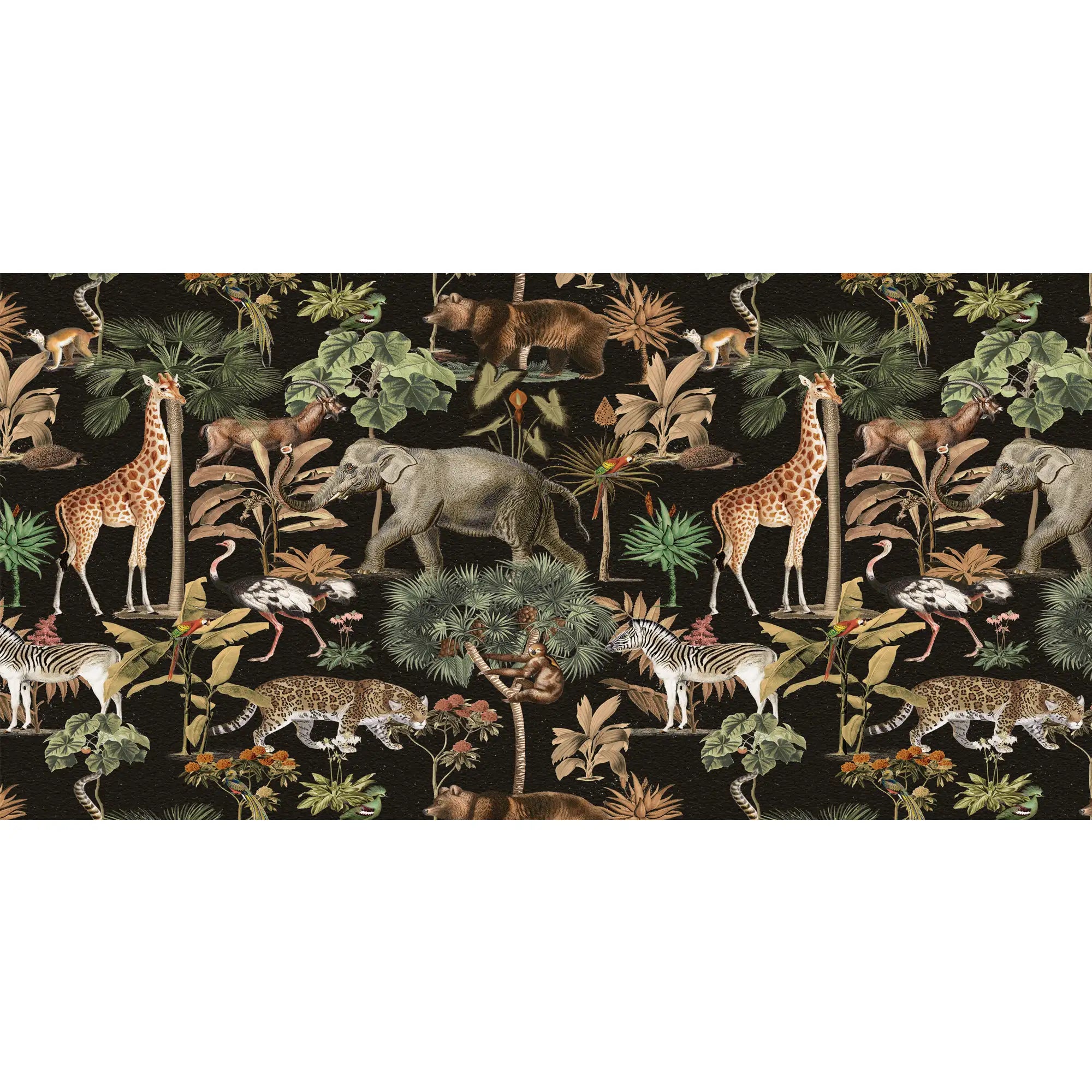 3139-C / Wildlife Inspired Self-Adhesive Wallpaper - Exotic Jungle Design - Modern Decor for Any Room - Artevella