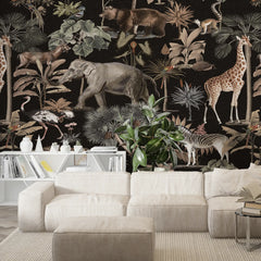 3139-D / Wildlife Inspired Self-Adhesive Wallpaper - Exotic Jungle Design - Modern Decor for Any Room - Artevella