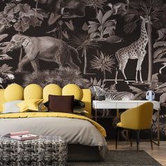 3139-E / Wildlife Inspired Self-Adhesive Wallpaper - Exotic Jungle Design - Modern Decor for Any Room - Artevella