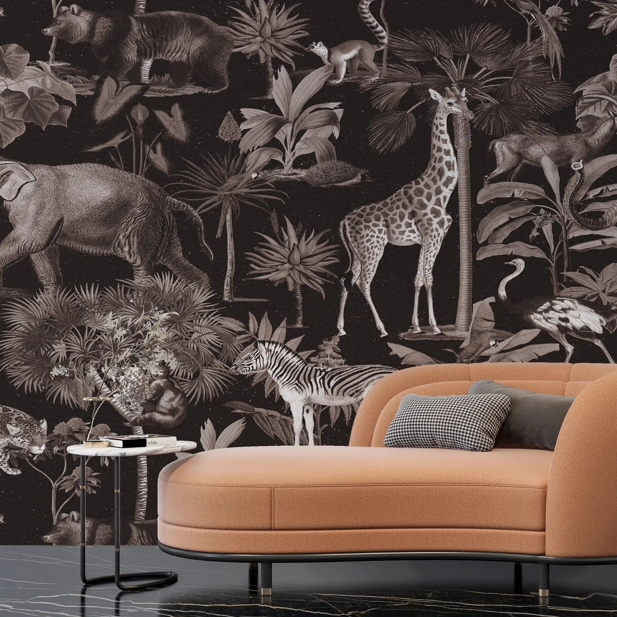 3139-E / Wildlife Inspired Self-Adhesive Wallpaper - Exotic Jungle Design - Modern Decor for Any Room - Artevella