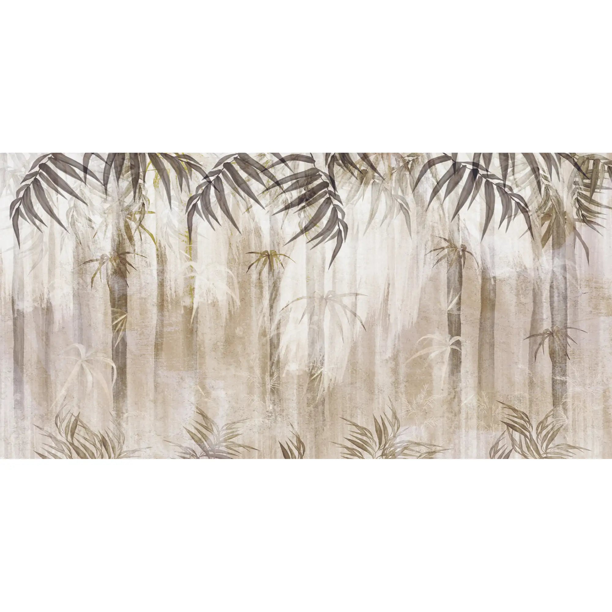 3152 / Elegant Tropical Wallpaper, Palm Tree Art, Luxurious Drapery Style, Adhesive Peel and Stick Wallpaper, Perfect for Any Room - Artevella