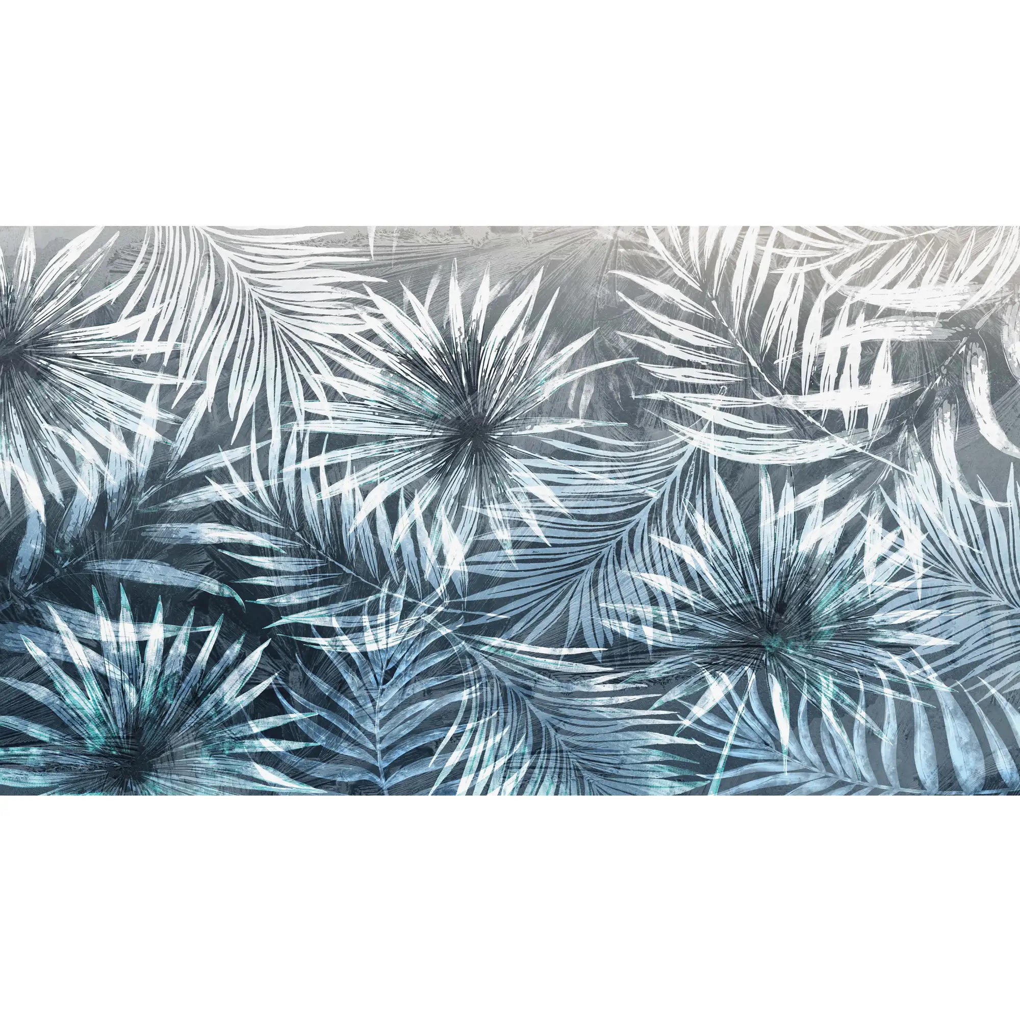 3182 / Tropical Palms Wallpaper, Serene Breeze Wall Mural, Abstract Palm Fronds Art, Whispering Leaves Elegance Wall Decor - Artevella