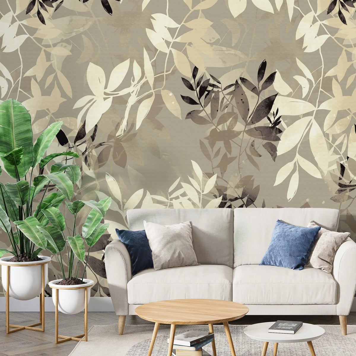 3186 / Tranquil Forest and Leaf Wallpaper - Self Adhesive Wall Decor for Bedroom and Kitchen - Artevella