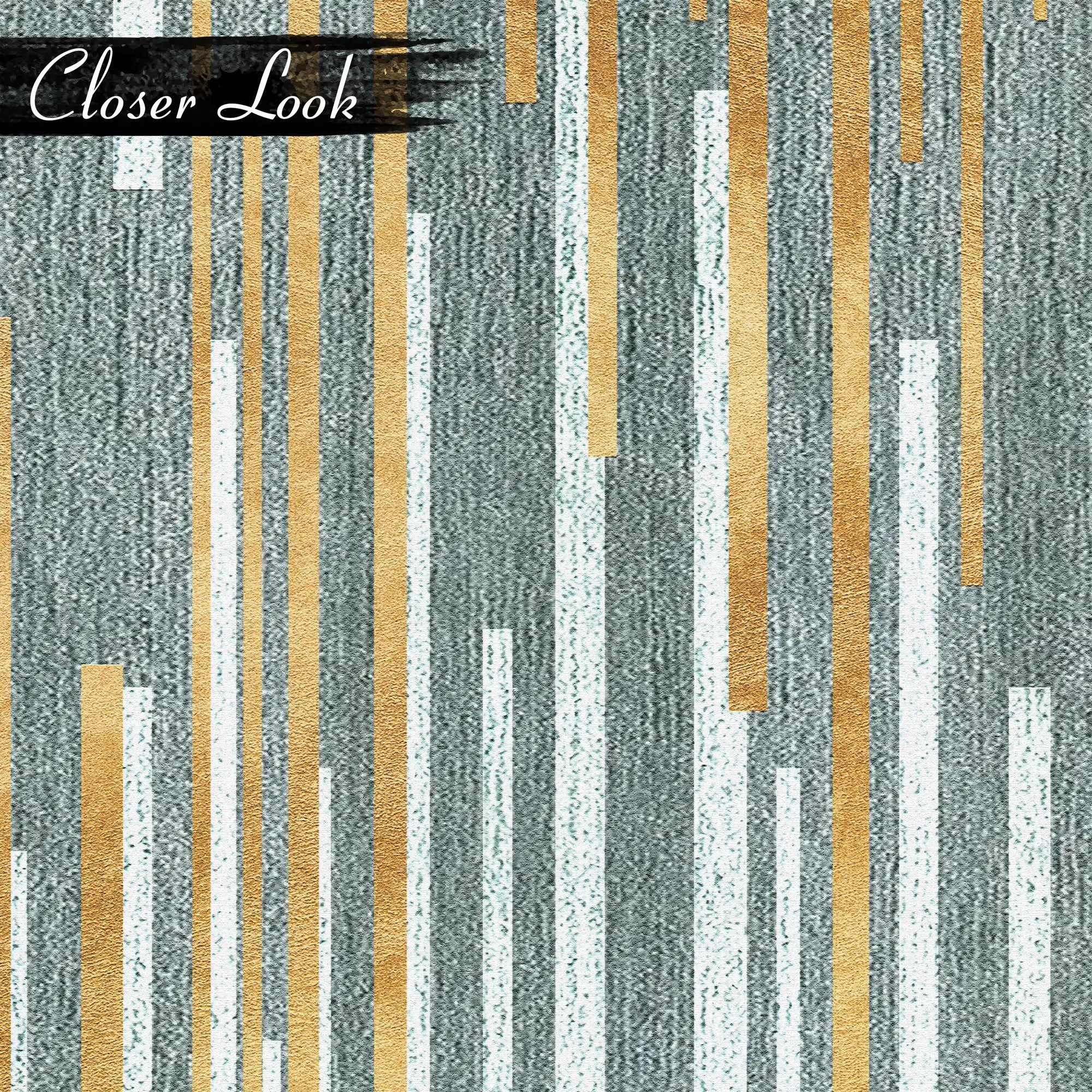 3191 / Grey and Gold Striped Wallpaper, Abstract Art Peel and Stick, Modern Geometric Wall Decor, Adhesive Wallpaper for Bedroom, Bathroom, Kitchen - Artevella